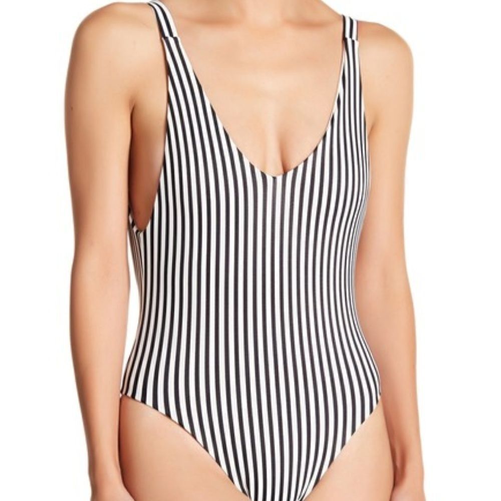 Tee Ink Womens Alexis V Neck One Piece Swimsuit